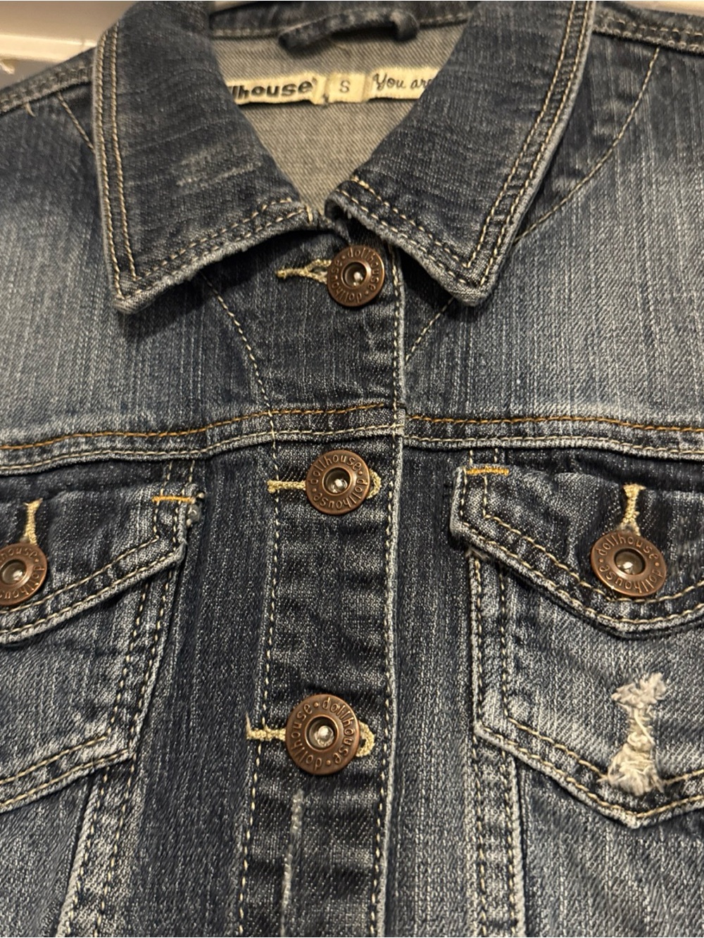 Dollhouse Denim Jacket in Blue